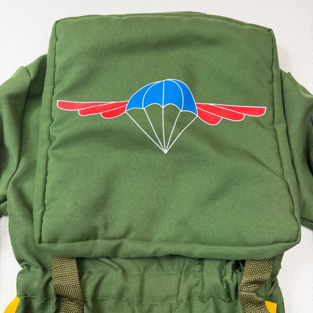 Authentic Kids Pilot Flight Suit Costume Green Aerial Division Boys Small 5/6